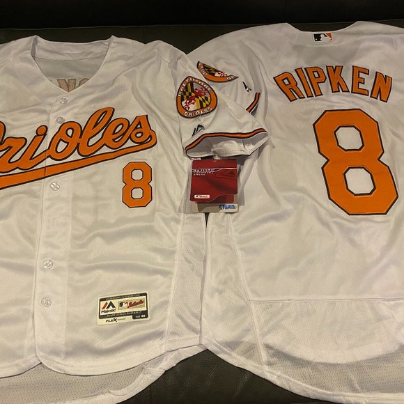 Majestic BALTIMORE ORIOLES CAL RIPKEN Flex Base Men JERSEY Sz 40,44,48,52,56 New - Picture 6 of 6